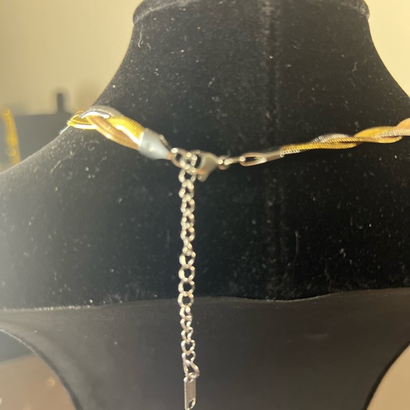 Women’s multicolor 18” stainless steel snake Braided Necklace - Picture 3 of 3